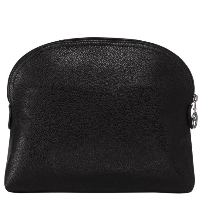 Men's Longchamp Le Foulonné Toiletry Bags Black | UAE-5798XF