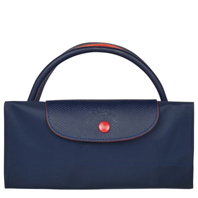 Men's Longchamp Le Pliage Club L Travel Bags Navy | UAE-3609PM