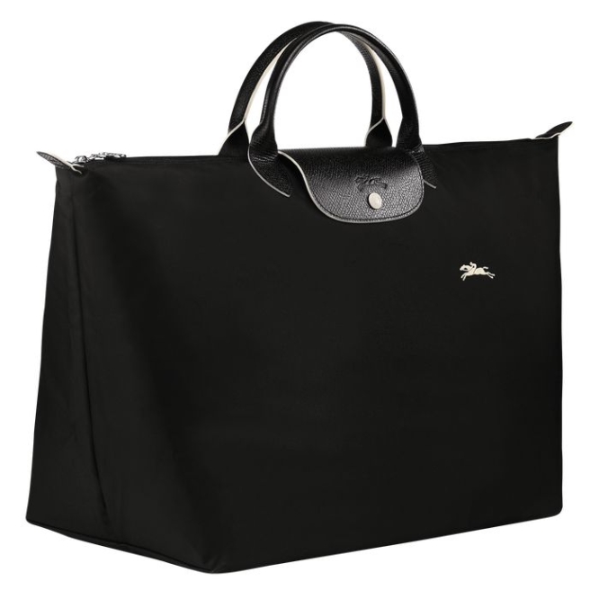 Men's Longchamp Le Pliage Club L Travel Bags Black | UAE-8703FV