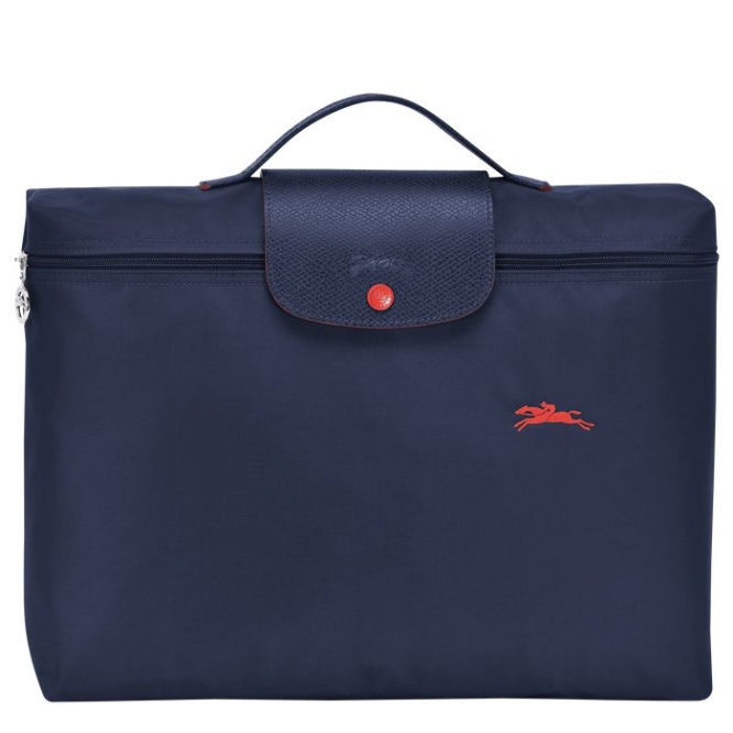 Men\'s Longchamp Le Pliage Club S Document Holders Navy | UAE-2037YF