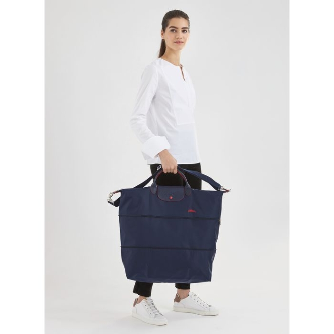 Men's Longchamp Le Pliage Club Travel Bags Navy | UAE-1209BX