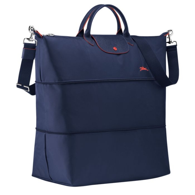 Men's Longchamp Le Pliage Club Travel Bags Navy | UAE-1209BX