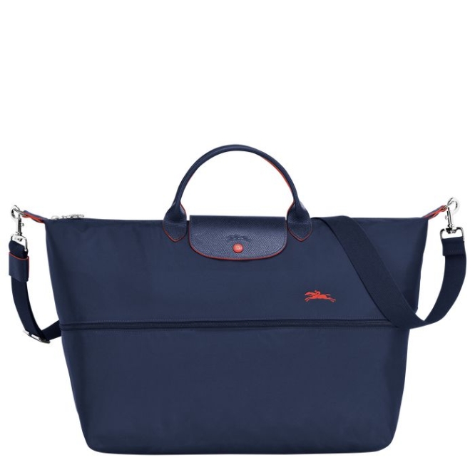 Men's Longchamp Le Pliage Club Travel Bags Navy | UAE-1209BX