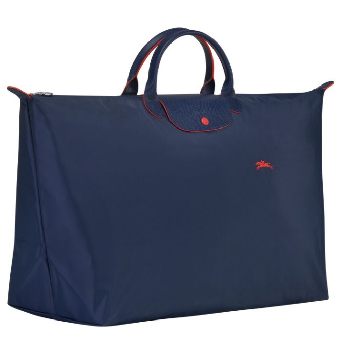 Men's Longchamp Le Pliage Club XL Travel Bags Navy | UAE-0237SG