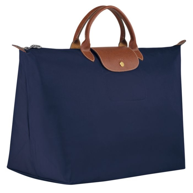 Men's Longchamp Le Pliage L Travel Bags Navy | UAE-7302FW