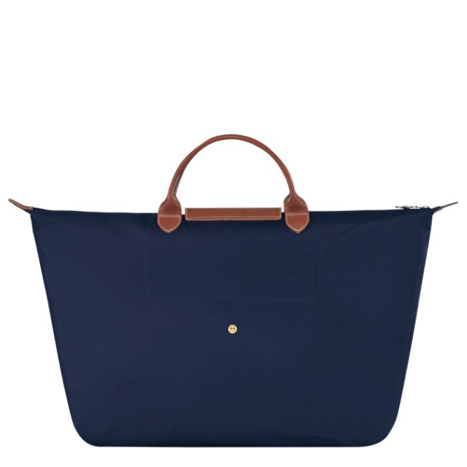 Men's Longchamp Le Pliage L Travel Bags Navy | UAE-7302FW