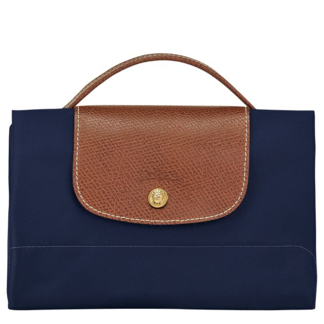 Men's Longchamp Le Pliage Original S Document Holders Navy | UAE-5024TX