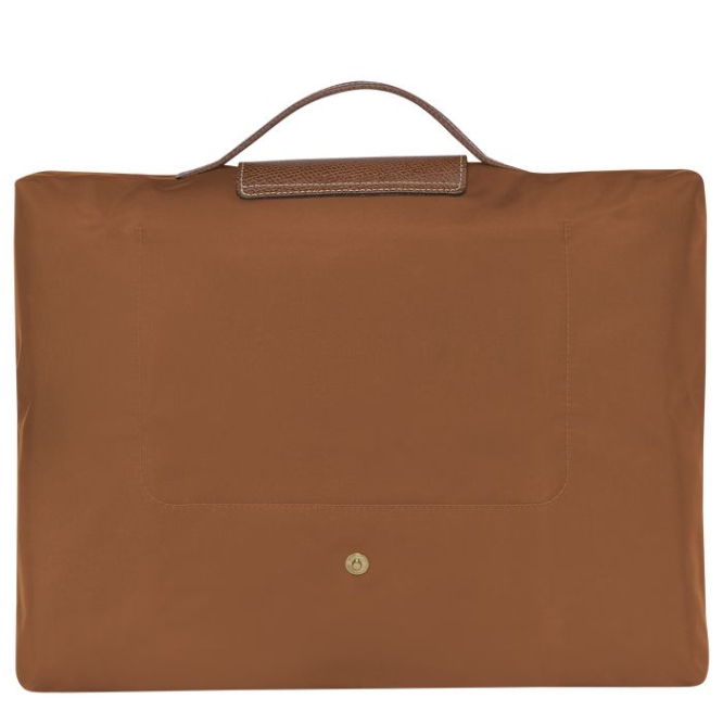 Men's Longchamp Le Pliage Original S Document Holders Brown | UAE-5087BP