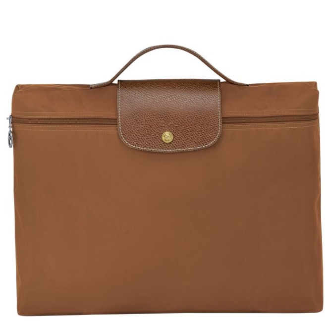 Men\'s Longchamp Le Pliage Original S Document Holders Brown | UAE-5087BP