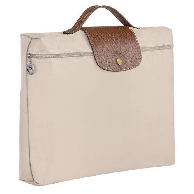 Men's Longchamp Le Pliage Original S Document Holders Beige | UAE-5182XI