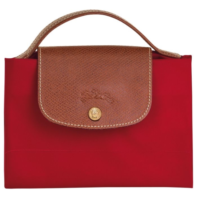 Men's Longchamp Le Pliage Original S Document Holders Red | UAE-9423QC