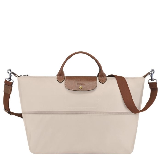 Men's Longchamp Le Pliage Travel Bags Beige | UAE-6795GB