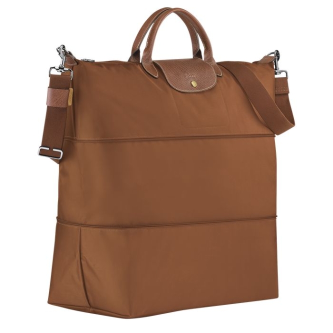 Men's Longchamp Le Pliage Travel Bags Brown | UAE-1247UA