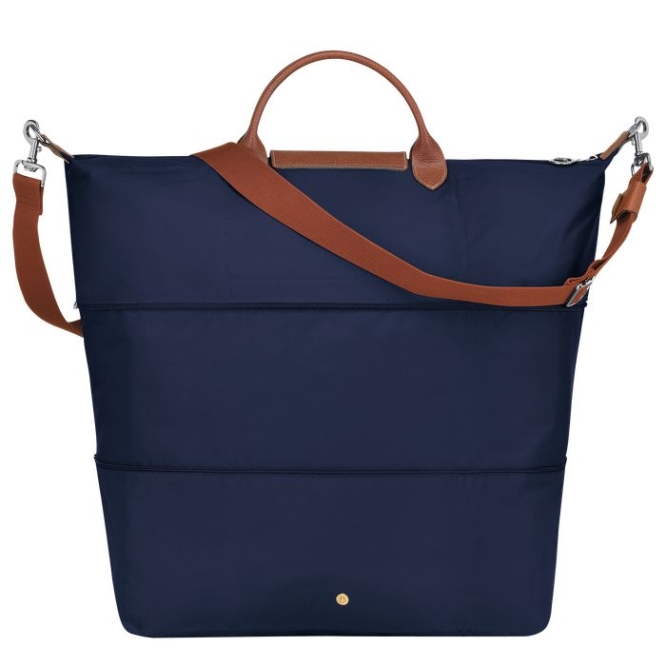 Men's Longchamp Le Pliage Travel Bags Navy | UAE-3298MX