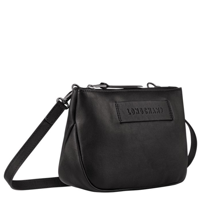 Women's Longchamp 3D Crossbody Bags Black | UAE-1870WZ