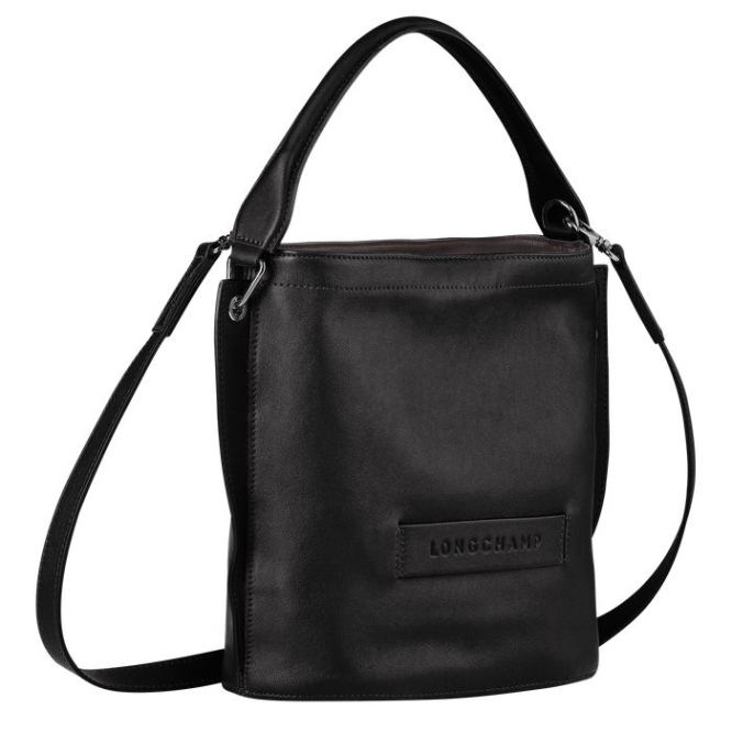 Women's Longchamp 3D Crossbody Bags Black | UAE-8534WK