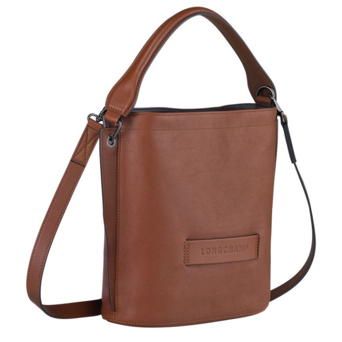 Women's Longchamp 3D Crossbody Bags Brown | UAE-3857GT