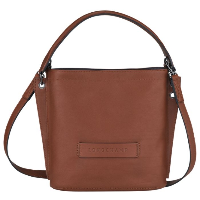 Women\'s Longchamp 3D Crossbody Bags Brown | UAE-3857GT