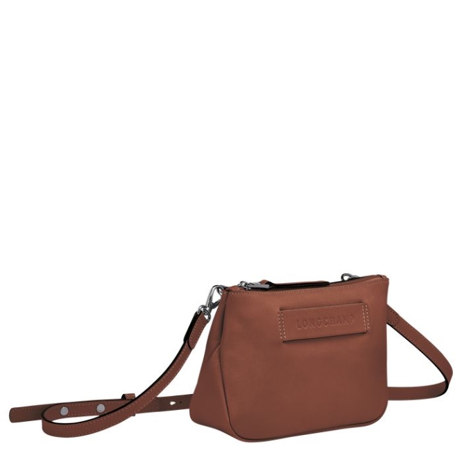 Women's Longchamp 3D Crossbody Bags Brown | UAE-6710KU