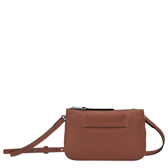 Women\'s Longchamp 3D Crossbody Bags Brown | UAE-6710KU