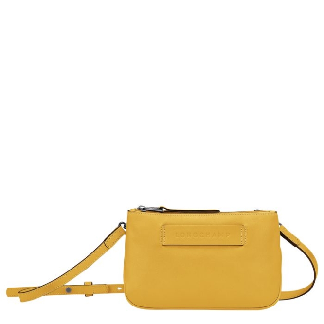 Women\'s Longchamp 3D Crossbody Bags Yellow | UAE-4072QS