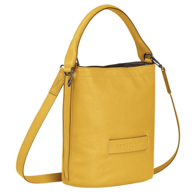 Women's Longchamp 3D Crossbody Bags Yellow | UAE-6298HN