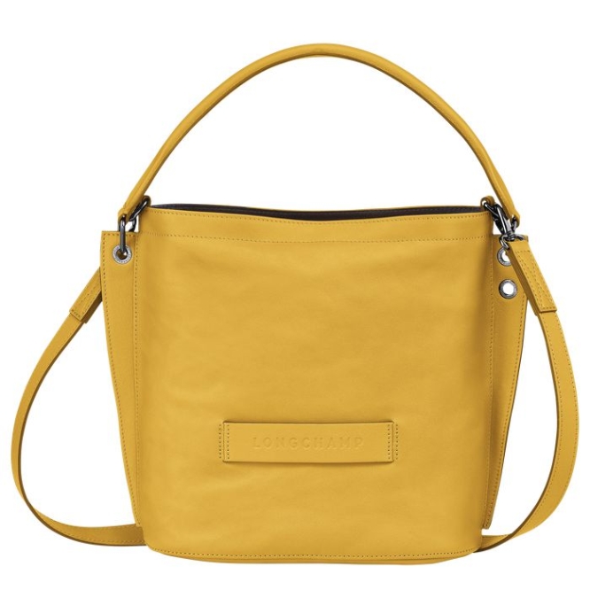 Women\'s Longchamp 3D Crossbody Bags Yellow | UAE-6298HN