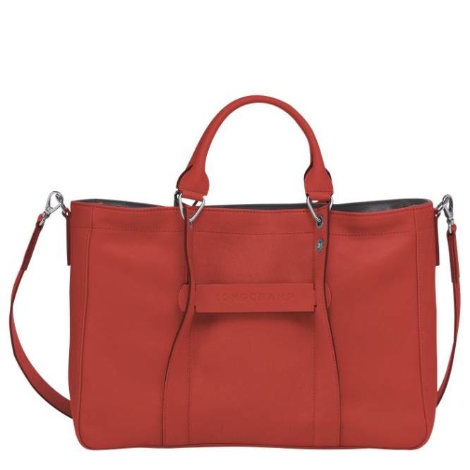 Women\'s Longchamp 3D M Top-handle Bags Red | UAE-8592NK