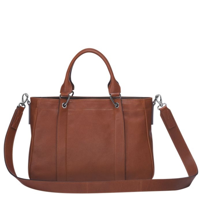 Women's Longchamp 3D S Top-handle Bags Brown | UAE-0928SG