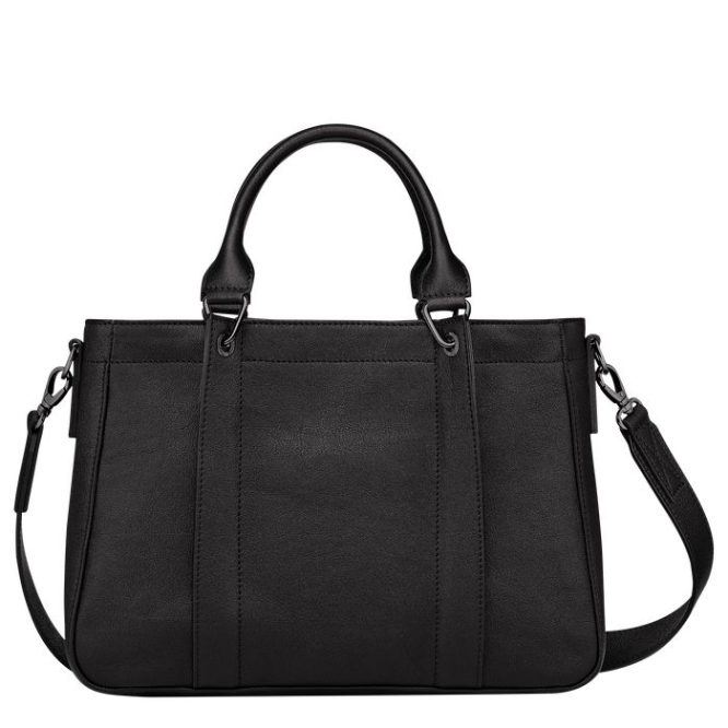 Women's Longchamp 3D S Top-handle Bags Black | UAE-3657GR