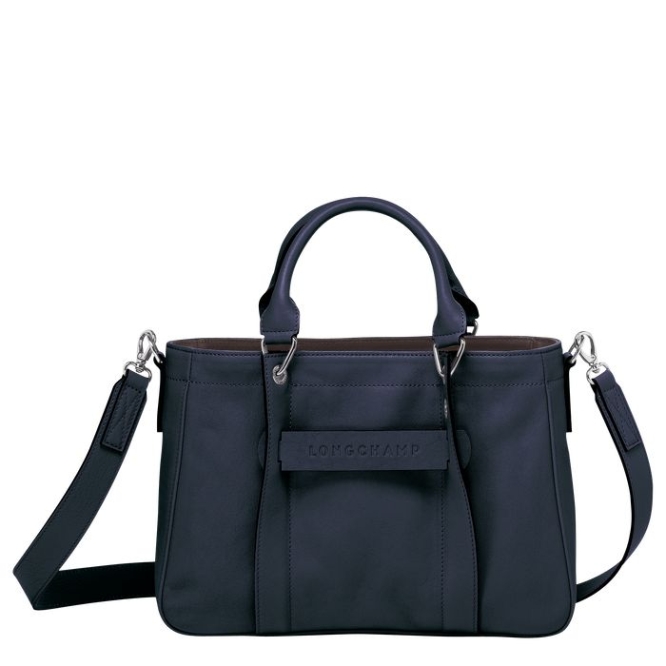 Women\'s Longchamp 3D S Top-handle Bags Blue | UAE-5026IV