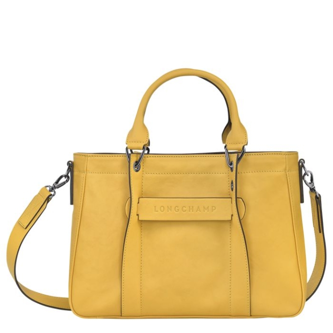 Women\'s Longchamp 3D S Top-handle Bags Yellow | UAE-5370NI