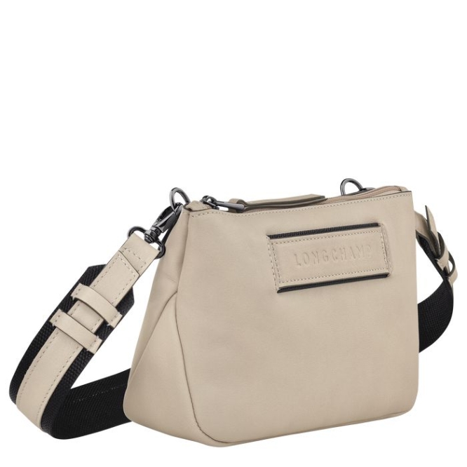 Women's Longchamp 3D Sangle Crossbody Bags Beige | UAE-1425PE