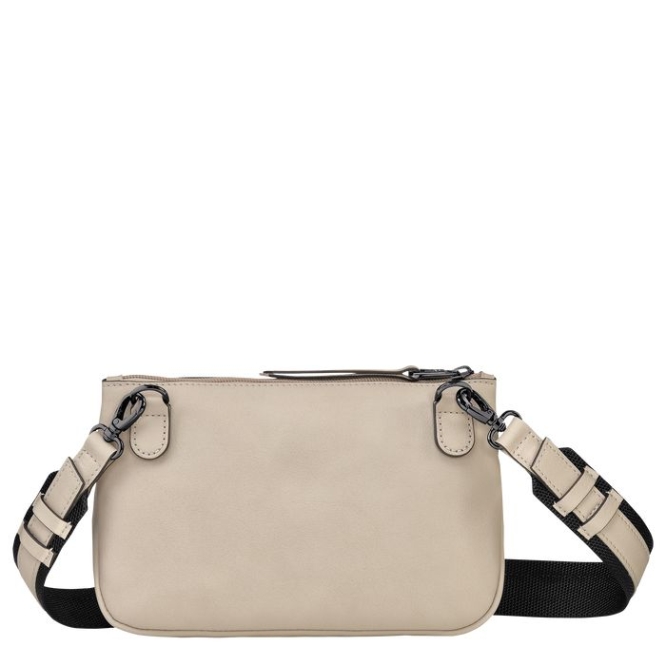 Women's Longchamp 3D Sangle Crossbody Bags Beige | UAE-1425PE