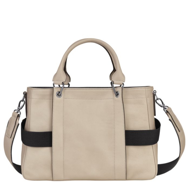 Women's Longchamp 3D Sangle S Top-handle Bags Beige | UAE-4905MX