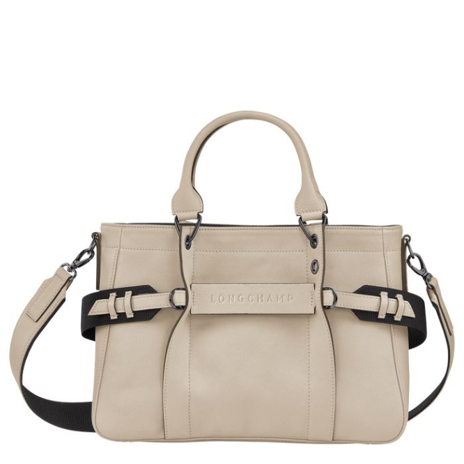 Women\'s Longchamp 3D Sangle S Top-handle Bags Beige | UAE-4905MX