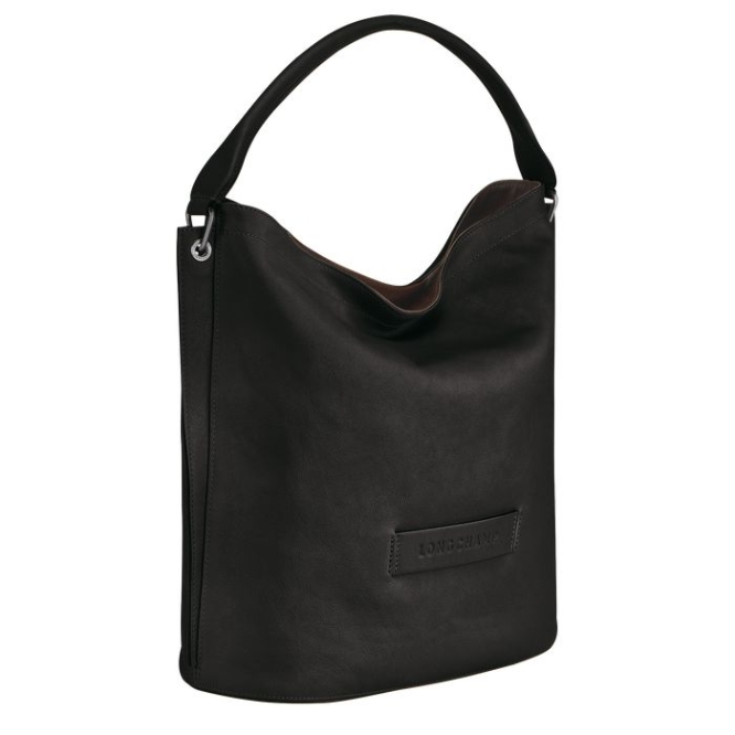 Women's Longchamp 3D Shoulder Bags Black | UAE-0925SC