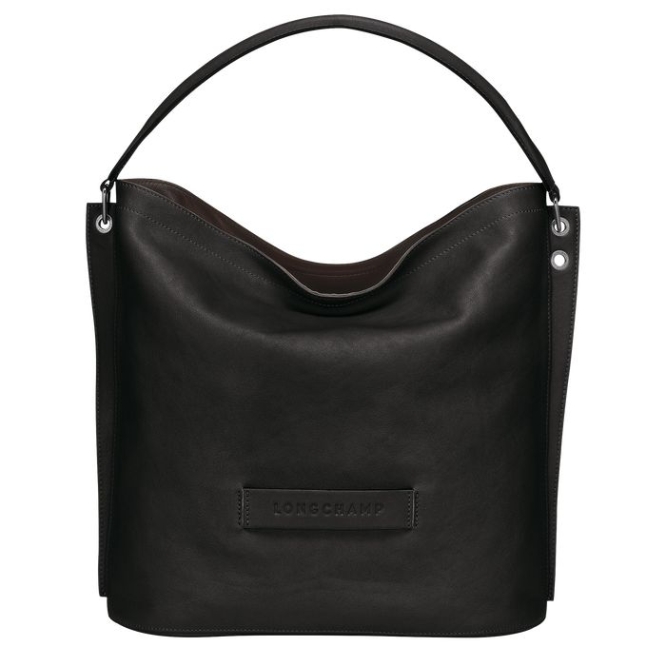 Women\'s Longchamp 3D Shoulder Bags Black | UAE-0925SC