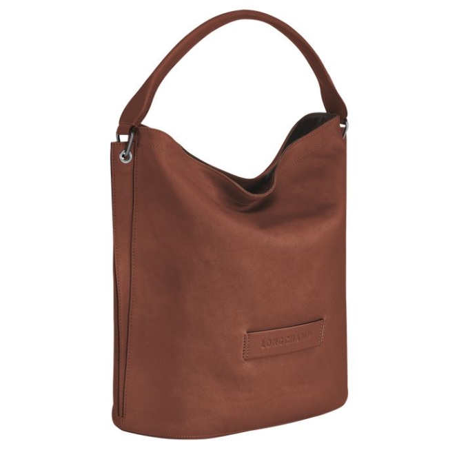 Women's Longchamp 3D Shoulder Bags Brown | UAE-1836XK