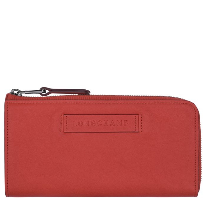 Women\'s Longchamp 3D Wallets Red | UAE-0189PW