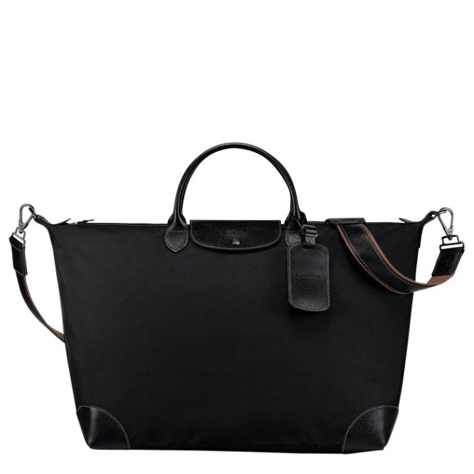 Women\'s Longchamp Boxford L Travel Bags Black | UAE-4802TS