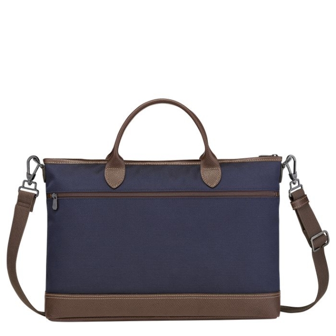 Women's Longchamp Boxford S Document Holders Navy | UAE-2185EV