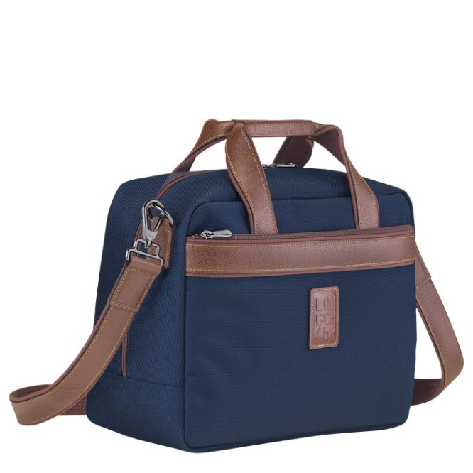 Women's Longchamp Boxford Travel Bags Navy | UAE-8591LG