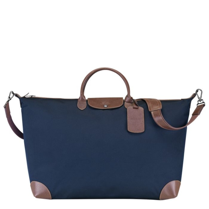 Women\'s Longchamp Boxford XL Travel Bags Navy | UAE-5917KJ