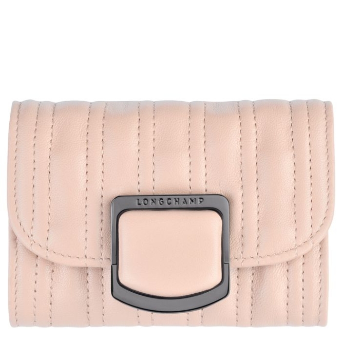 Women\'s Longchamp Brioche Cardholders & Coin Purses Light Pink | UAE-2537SR