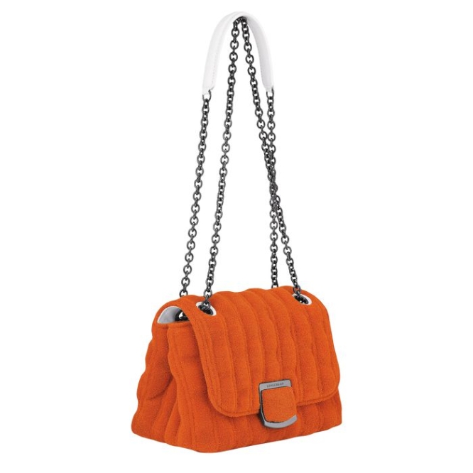 Women's Longchamp Brioche Eponge S Crossbody Bags Orange | UAE-2875DV