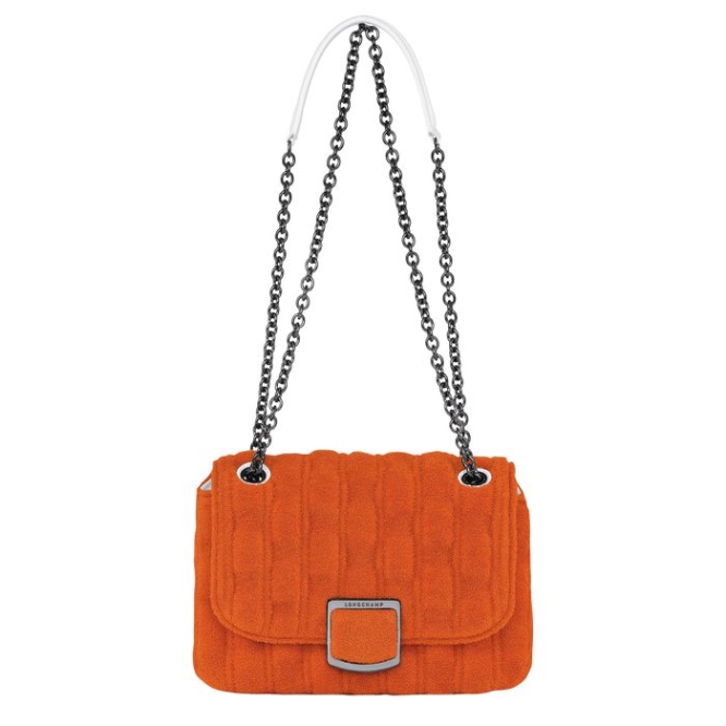 Women\'s Longchamp Brioche Eponge S Crossbody Bags Orange | UAE-2875DV