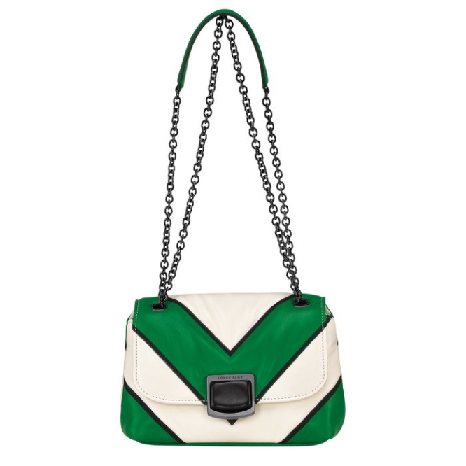 Women\'s Longchamp Brioche Losange S Crossbody Bags Green | UAE-5679PQ