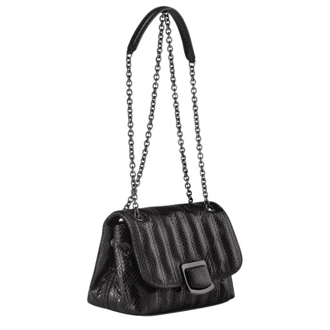 Women's Longchamp Brioche S Crossbody Bags Black | UAE-8706MX