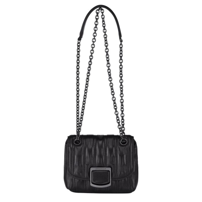 Women\'s Longchamp Brioche XS Crossbody Bags Black | UAE-2397UE